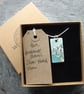 Handmade Ceramic Hare pendant in turquoise blue - Image 6