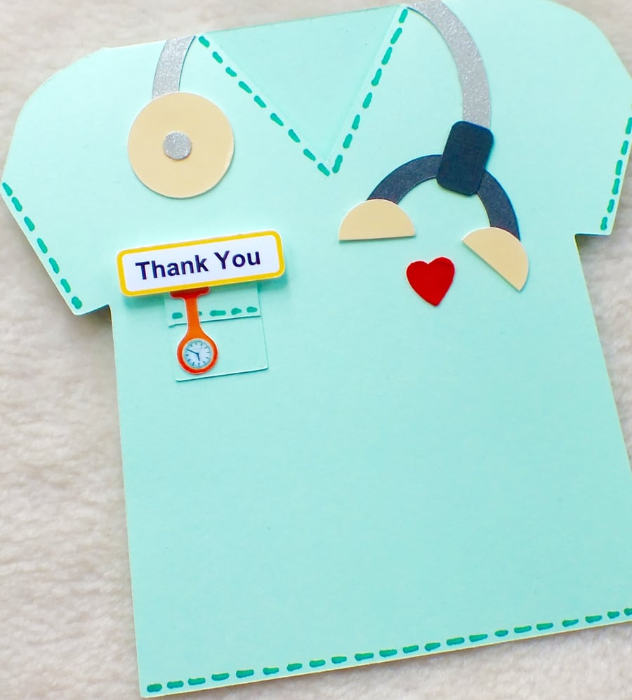 Special Doctor, Vet or Nurse Handmade Thank You Card