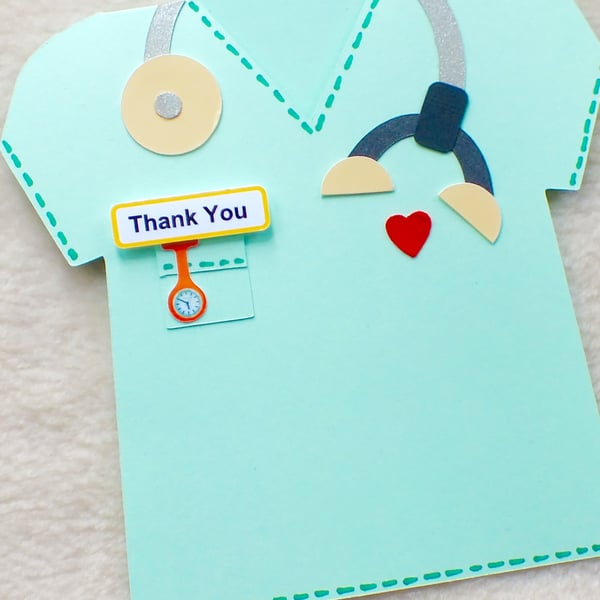 Special Doctor, Vet or Nurse Handmade Thank You Card