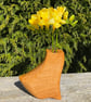 Handcrafted Beech Wood Sculptural Vase - Image 1