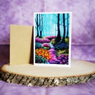 A6 Fantasy Forest any occasion greeting card