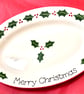 Classic Christmas Oval Serving Platter - Image 1