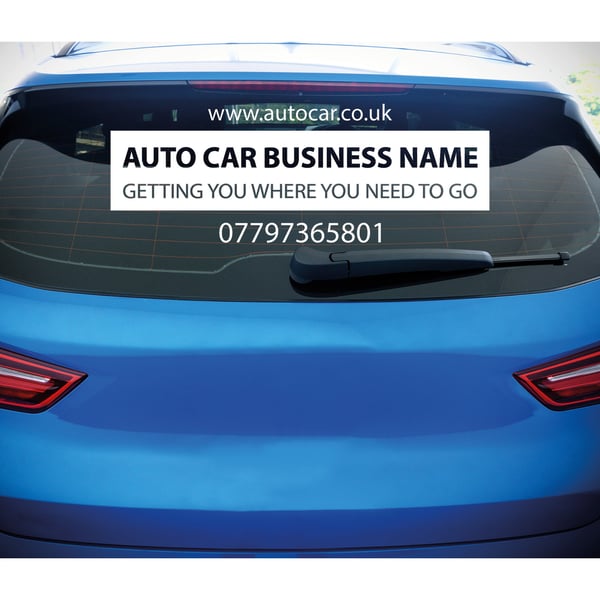 Van Sticker Business Information Car Business Name Website Rear Window Vinyl