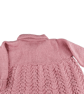 Rose pink Hand Knitted Baby Cardigan, Collared Sweater, Girls, Baby Shower Gift  - Image 8