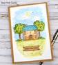 New Home Card - hand-painted, original art, cottage, apple trees - Image 5