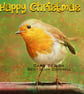 Exclusive Handmade Christmas Robin Greetings Card on Archive Photo Paper - Image 3