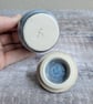 Small handmade ceramic lidded pot with baby penguin, blue glaze - Image 8