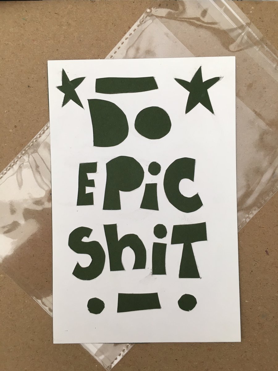 (TXT8) Handcut artwork: do epic shit