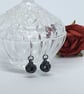 Antique Black Iron Infinity Love Knot Earrings 6th Anniversary Wife Gift Idea - Image 3