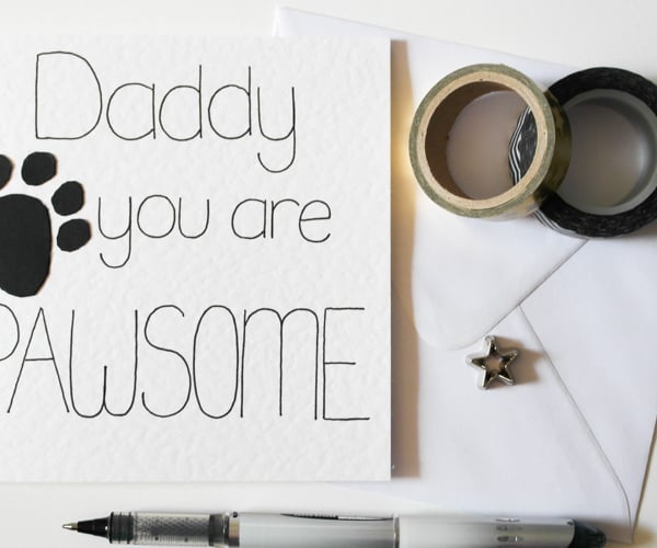 Father's Day card From The Dog, Birthday Card For Dad From Dog, Pet, Fur Baby