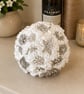 Ivory Satin & Silver Brooch Bridal Bouquet - Image 3