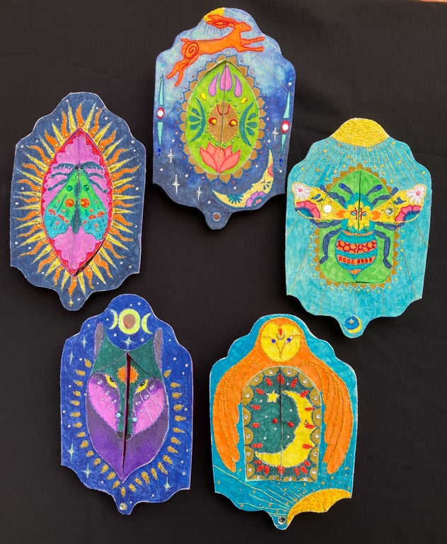 The Becoming Bee - One of a Kind Embroidered Textile Shrine