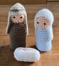 Small crochet Nativity set