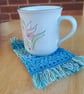 Set 0f 4 coasters, handmade Crochet Mug Rugs, Eco Gift for Coffee & Tea Lovers - Image 1
