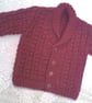 Aran Weight Cardigan with a Shawl Collar for a Baby or Child up to 6 to 7 years - Image 8