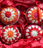 Crochet Christmas Baubles Set of 4 - Bright Colours - Tree Decorations - Image 8