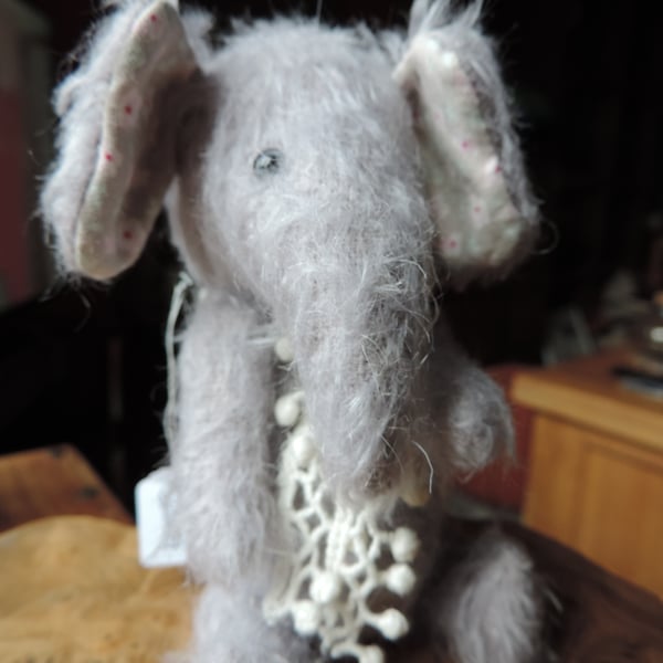 Wee Vintage Style Mohair Elephant 