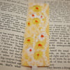 Embroidered Bookmark - Yellow Daisies on Lace