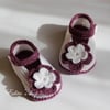 Baby Booties, Baby shoes, Baby boots, size 3-6 months, Ready to ship