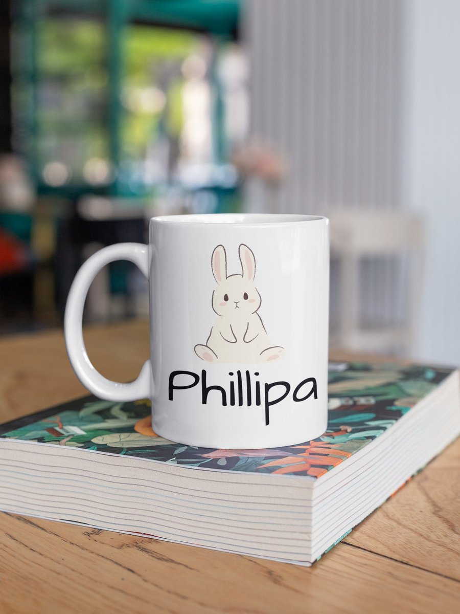 Easter Mug Name Personalised Easter Bunny Mug Flopsy Rabbit Kids Gift Mug Easter