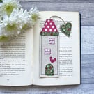 Bookmark, tall house bookmark, bookworm gift