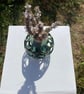 Green & white bud vase. - Image 4