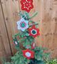 Christmas tree decorations Crochet stars, with a shine, sold singly or set of 6. - Image 5
