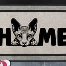 Sphynx Cat Home Door Mat No.1 - All Weather Doormat - 45x70cm 