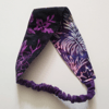 Purple Floral and Purple Batik Reversible Headband