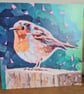 Robin bird painting printed card - Image 4