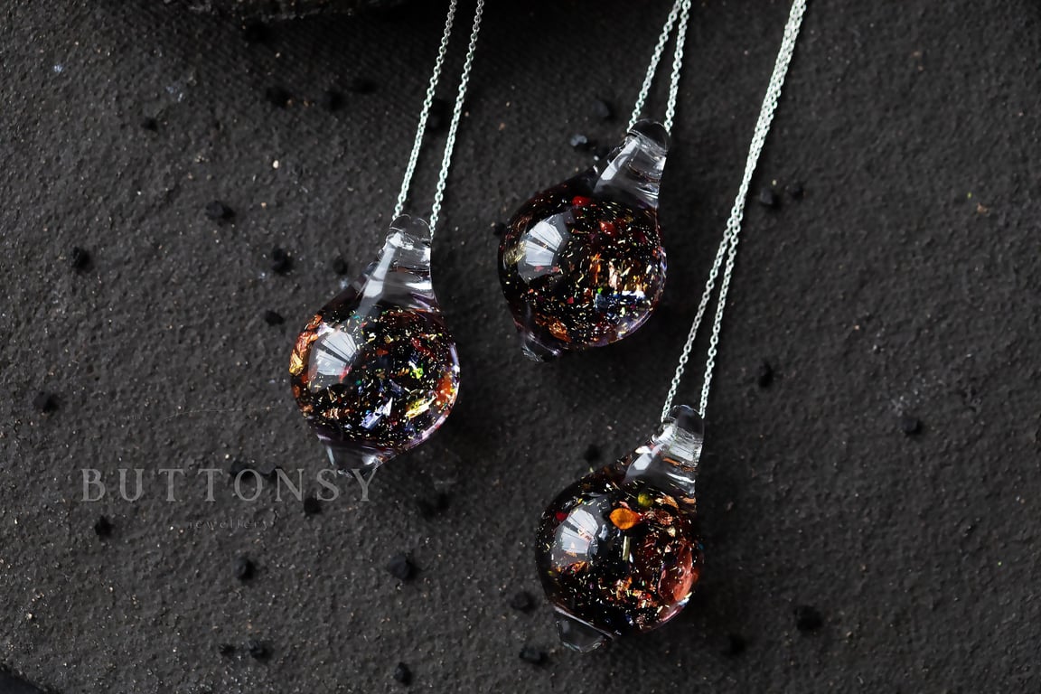 Starry Sky Necklace Night Sky Necklace Star Necklace Aurora Jewellery Resin Neck