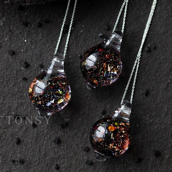 Starry Sky Necklace Night Sky Necklace Star Necklace Aurora Jewellery Resin Neck