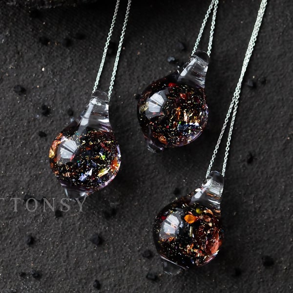 Starry Sky Necklace Night Sky Necklace Star Necklace Aurora Jewellery Resin Neck