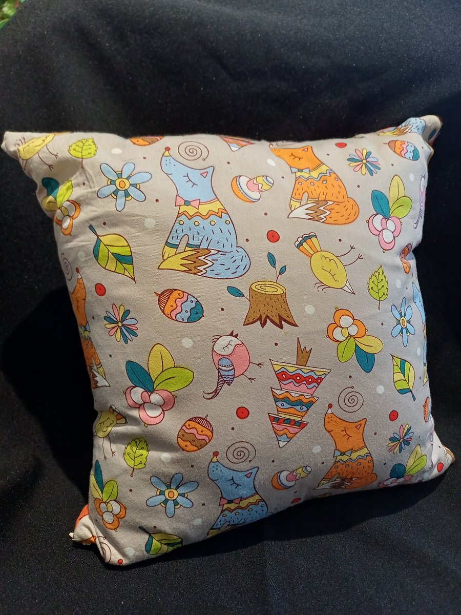 handmade  woodland themed Cushion