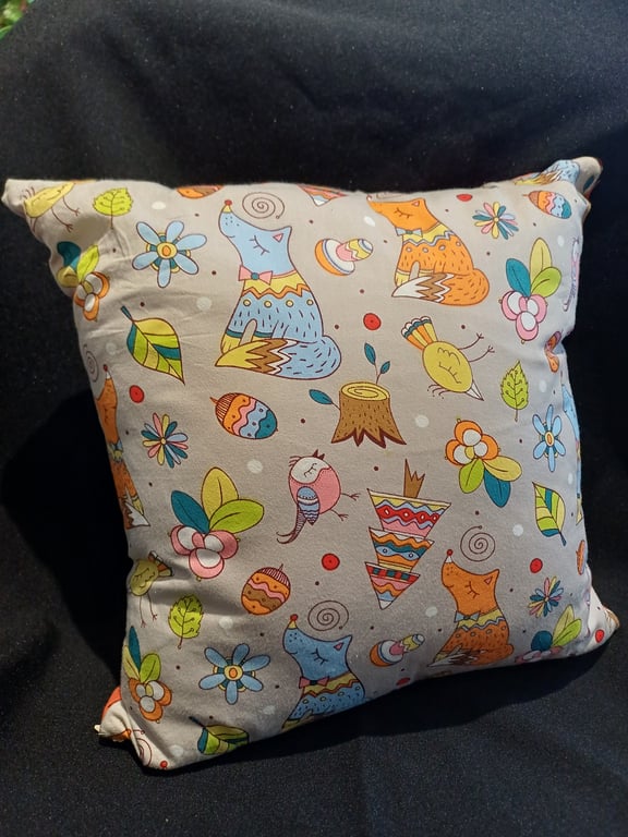 handmade  woodland themed Cushion