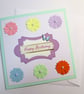Pastel daisies spring floral birthday card - Image 2