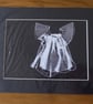Untitled Print from Original Photogram - Black mount to fit 11x14 inch frame
