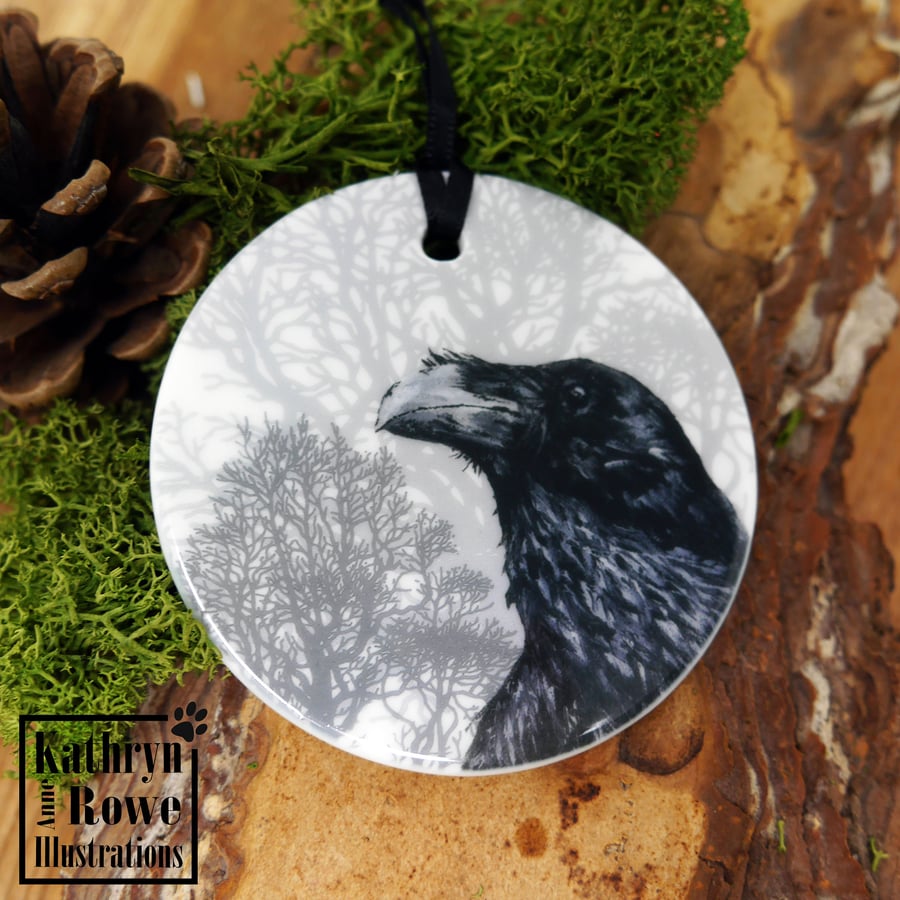 Raven, Wildlife, Corvid, Raven Decoration, Bird Gift, Dark Arts, Letterbox Gift,