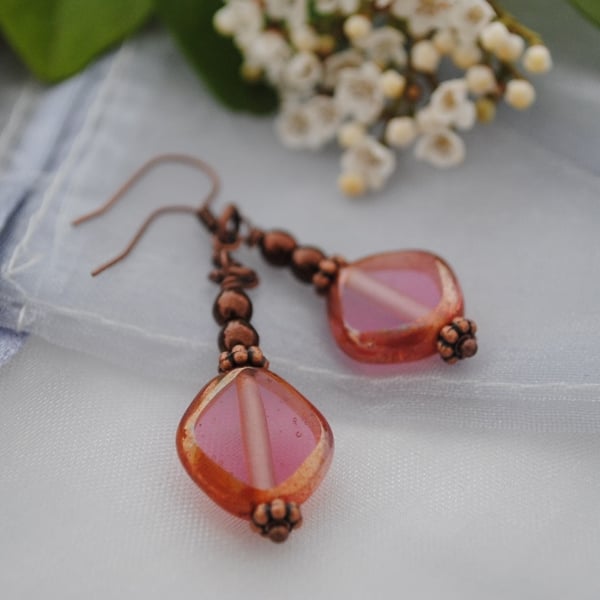 Copper Pink earrings