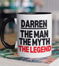 Personalised The MAN, The MYTH, The LEGEND Mug - Mate Friend Funny Christmas  - Image 1