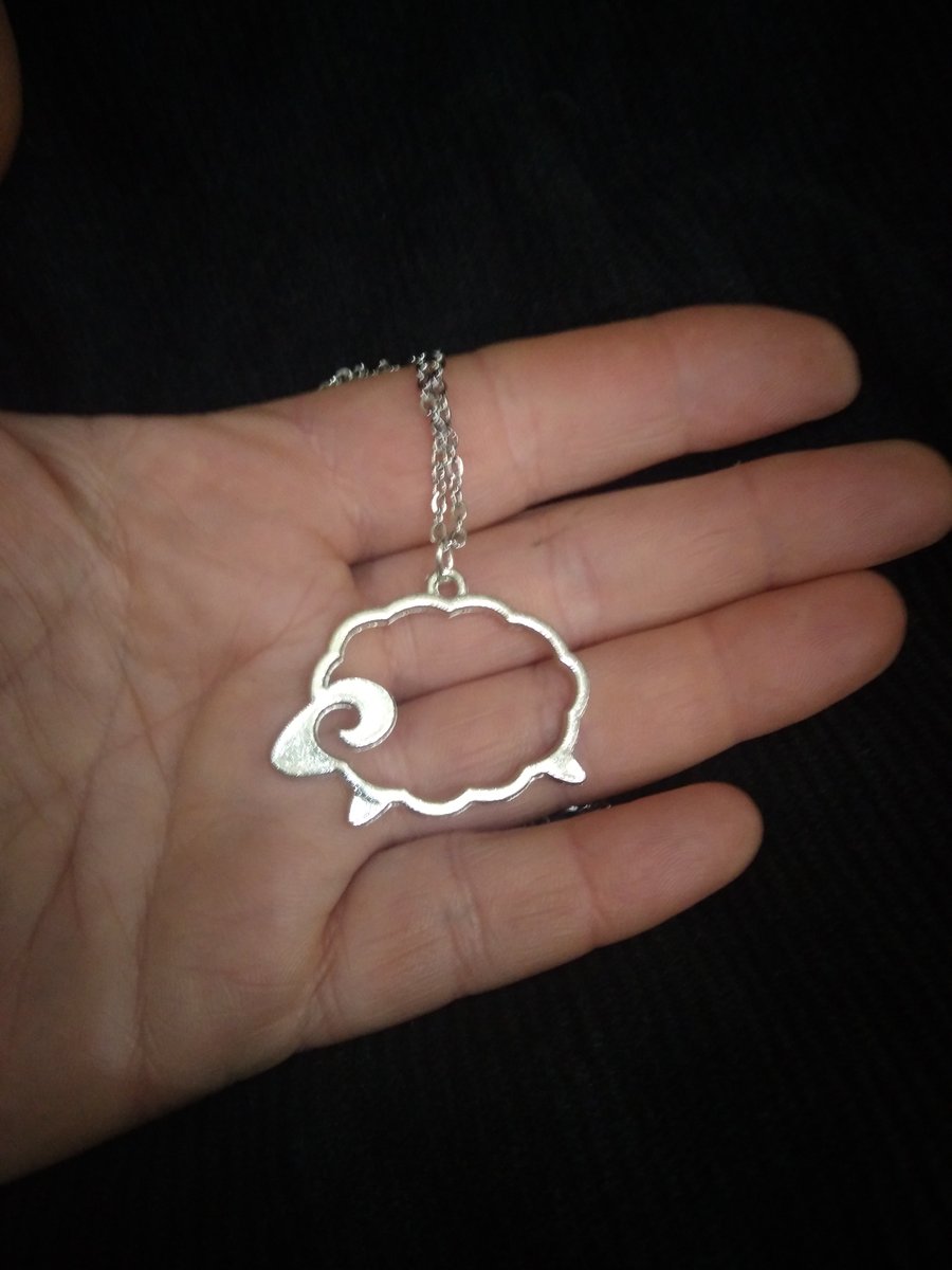 Cute Cloud shaped sheep necklace, a perfect gift for sheep lovers.