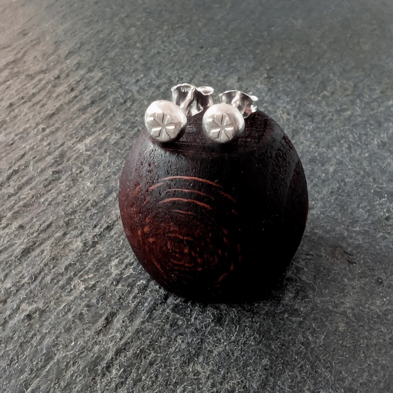 STERLING SILVER Starburst stud earrings, Handmade Urban Jewellery