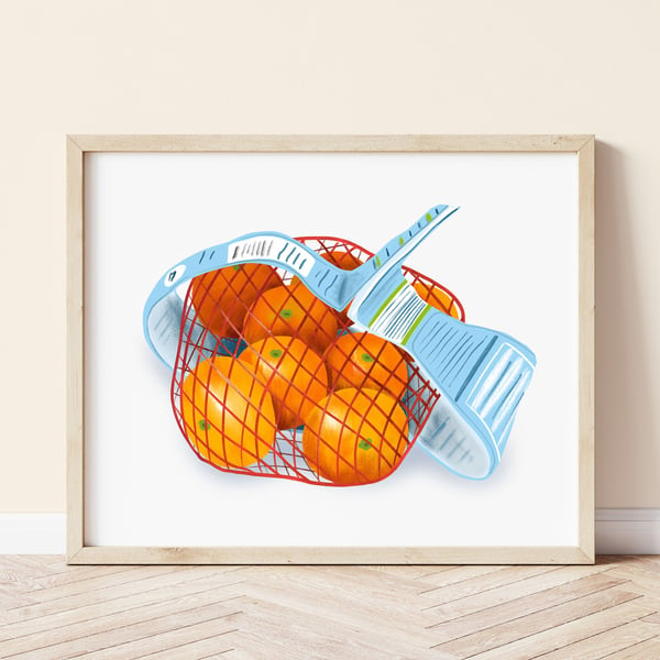 Oranges Art Print, Easy Peelers Art Print