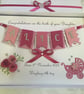 Personalised New Baby Girl Keepsake Card Gift Boxed Handmade - Image 1