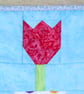 Red Tulip in a Vase Fabric Mug Rug - Image 3