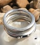 Chunky Silver Stack ring, freeform stack ring, sterling silver stack ring, waves - Image 9