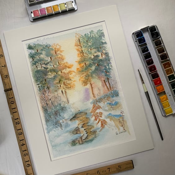 Spring in the woods - Original Watercolour Art