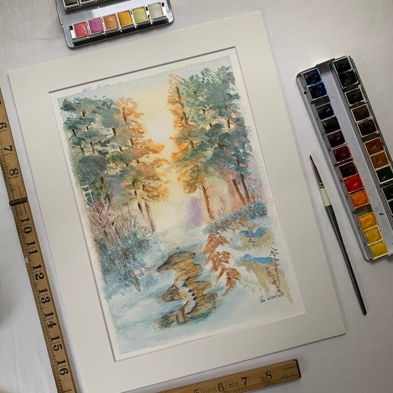 Spring in the woods - Original Watercolour Art