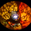 "Cathedral Light" hand painted tealight candleholder, sun catcher, stained glass