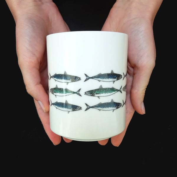 Cornish Mackerel Candle Holder - ceramic, coastal, tealight